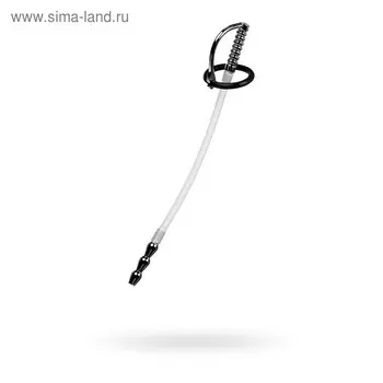 Уретральный катетер со сменными кольцами Toyfa Metal, силикон, серебристый