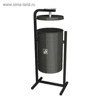 Урна 38 л "Жемчужина", цвет серебряный антик