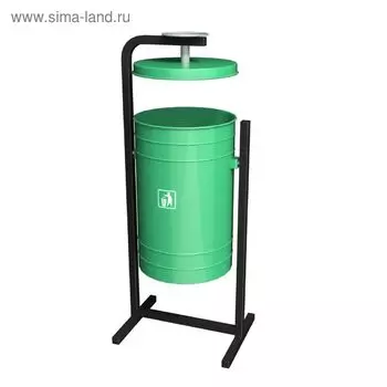 Урна 38 л "Жемчужина", цвет зелёный