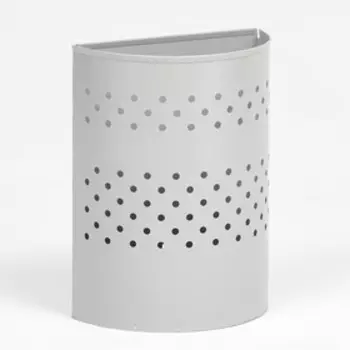 Урна для бумаг с перфорацией, серая, 10,5 л