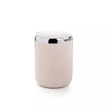 Урна LIMA с крышкой, 3 л, из пластика, круглая, цвет бежевый