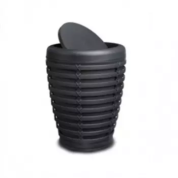 Урна с крышкой Palm, 7,5 л, вращающаяся крышка, цвет серый