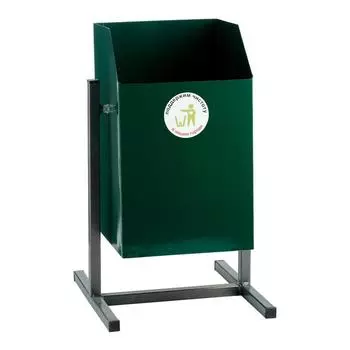 Урна для мусора «Квадрат», уличная, 18 л, 503131 см, бак 0,5 мм, зелёная