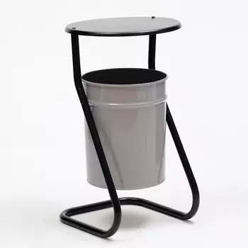 Урна уличная, с крышкой, серая, 21 л
