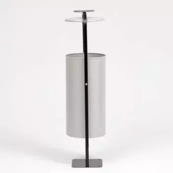 Урна для мусора «Сатурн», уличная, с пепельницей, 28 л, 1043126,5 см, бак 0,6 мм, серая