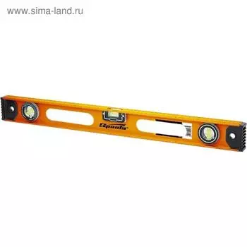 Уровень алюминиевый Sparta 34044, "Рельс", 3 глазка (1 поворотный), 400 мм