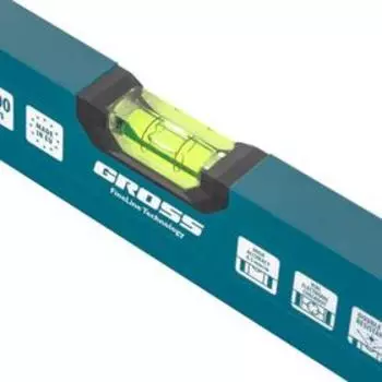 Уровень Gross Handwerker 33904, алюминиевый, 2 глазка, 1200 мм