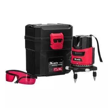 Уровень лазерный MTX CRX-30R 35030, 2 красных луча, ± 0.3 мм/м, 5/8", дальность 30 м