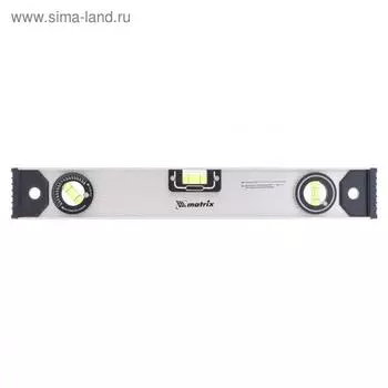 Уровень Matrix 34020, алюминиевый, "Рельс", 3 глазка, 400 мм