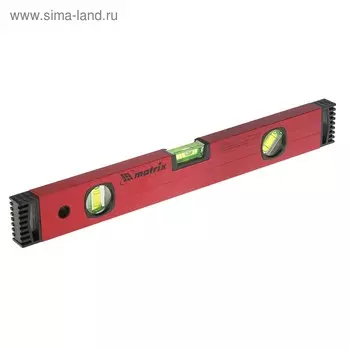 Уровень MATRIX, 40 см, алюминиевый, фрезерованный, 3 глазка