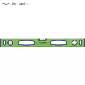 Уровень "СИБРТЕХ", 120 см, алюминиевый, ±0.5 мм/м, фрезерованный, 3 глазка, магнитный