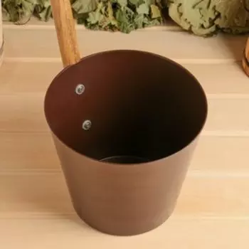 Ушат из алюминия 5 л, коричневый