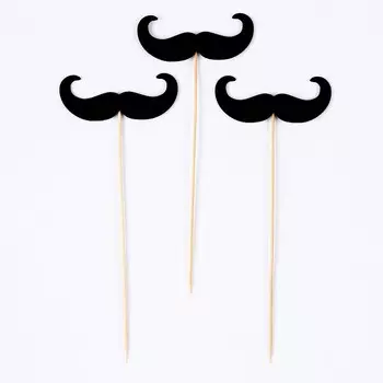 Усы «Пуаро» для фотосессии, набор 3 шт.