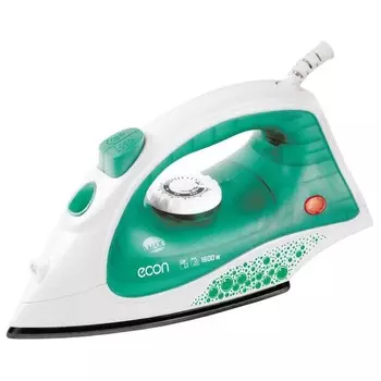 Утюг Econ ECO-BI1601, 1600Вт, нержавеющая сталь, 150 мл, цвет белый-зелёный