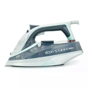 Утюг Econ ECO-BI2602, 2600Вт, керамическая подошва, 450 мл, цвет серый-бирюзовый