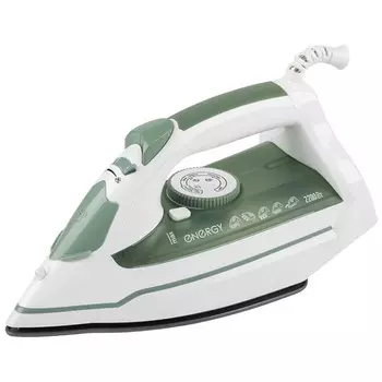 Утюг Energy EN-351, 2200 Вт, тефлоновая подошва, 20 г/мин, 260 мл, бело-зелёный