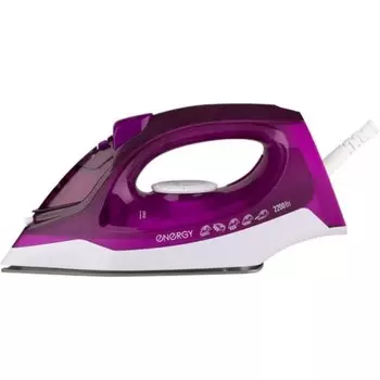 Утюг Energy EN-352, 2200 Вт, керамическая подошва, 200 мл, фиолетовый