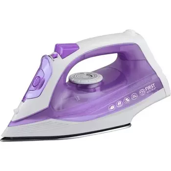 Утюг FIRST FA-5615-2, 2200 Вт, нержавеющая подошва, 18 г/мин, 300 мл, сиреневый