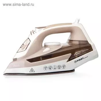 Утюг FIRST FA-5628-8 Brown, 2300 Вт, керамическая подошва, 300 мл, бежево-коричневый