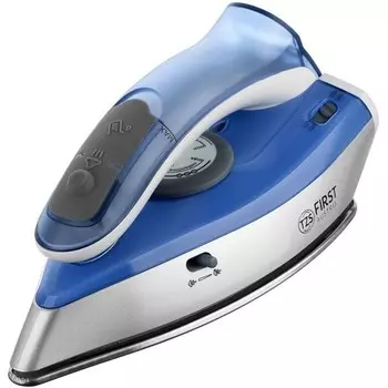 Утюг FIRST FA-5640-2, 1100 Вт, нержавеющая подошва, 13 г/мин, 60 мл, синий