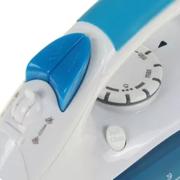 Утюг Irit IR-2222, 2000 Вт, антипригарная подошва, 350 мл, бело-голубой