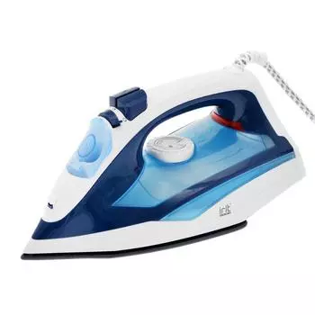 Утюг Irit IR-2235, 2000 Вт, керамическая подошва, вертикальное отпаривание, сине-белый
