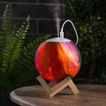 Увлажнитель-ночник Luazon HM-5, ультразвуковой "Планета", 2 Вт, 0.8 л, от USB