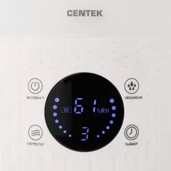 Увлажнитель воздуха Centek СТ-5104, ультразвуковой, 27 Вт, 2.8 л, до 35 м2, белый
