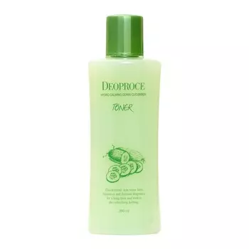 Увлажняющий успокаивающий тонер для лица Deoproce, с экстрактом огурца, 380 мл