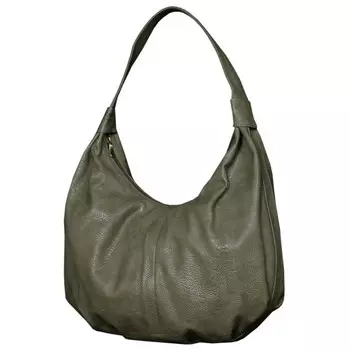 В2211 Сумка мешок, отдел на молнии, цвет зеленый 22х40х13см