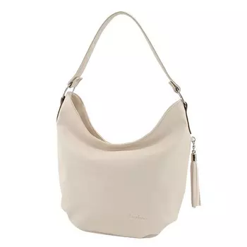 В2263 Сумка мешок, отдел на молнии, цвет молочный 29х40х10см