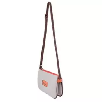 Сумка кросс-боди, отдел на молнии, цвет светло-серый 15х24х5см