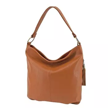 В2468 Сумка мешок, отдел на молнии, цвет рыжий 36х36х15см