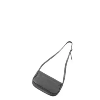 В2516 Сумка мессенджер, отдел на клапане, цвет темно-серый 11х20х6см