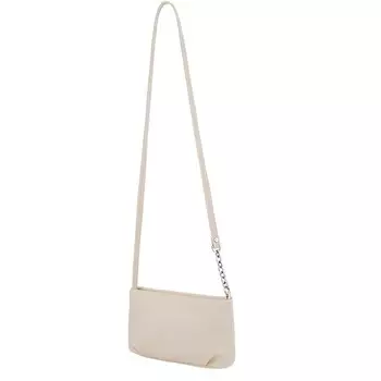 В2547 Сумка кросс-боди, отдел на молнии, цвет светло-бежевый 15х24х6см