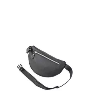 В2644 Сумка поясная, отдел на молнии, цвет черный 15х25х7см