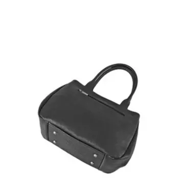 В2657 Сумка тоут, отдел на молнии, цвет черный 22х27х12см