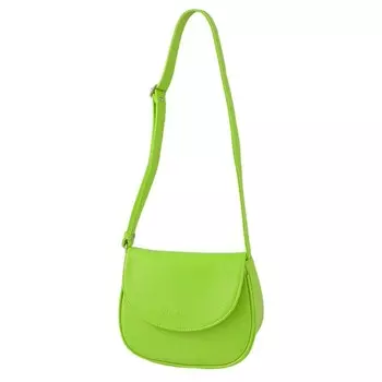 В2671 Сумка мессенджер, отдел на клапане, цвет салатовый 18х24х10см