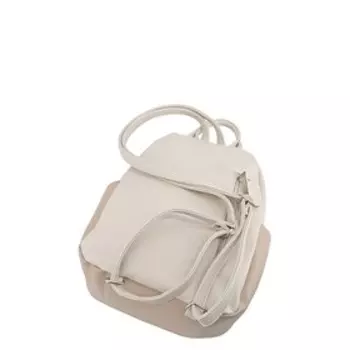 В2684 Рюкзак, отдел на молнии, цвет светло-бежевый 33х25х12см