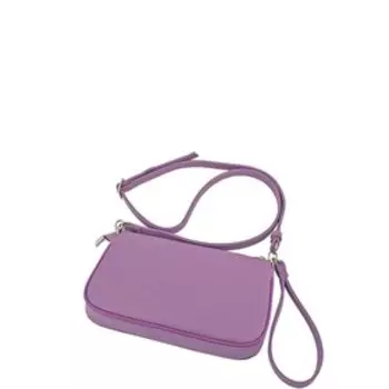 Сумка кросс-боди, отдел на молнии, цвет сиреневый 16х25х3см