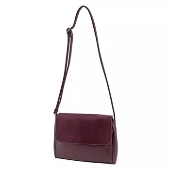 В2759 Сумка мессенджер, отдел на клапане, цвет бордовый 21х26х7см