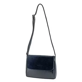 В2759 Сумка мессенджер, отдел на клапане, цвет темно-синий 21х26х7см