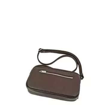 В2768 Сумка кросс-боди, отдел на молнии, цвет коричневый 16х24х9см