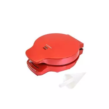 Вафельница электрическая Oursson WM1203/RD, 1200 Вт, тонкие вафли, антипригарное покрытие, красная