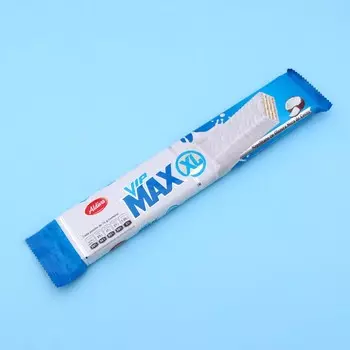 Вафли Vip Max XL покрытые белой глазурью с кокосом, 70 г