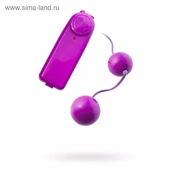 Вагинальные шарики с вибрацией Toyfa, ABS пластик, фиолетовые, 12,2 см