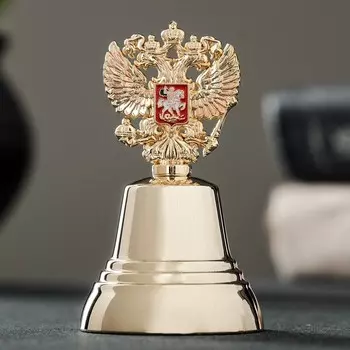 Валдайский колокольчик с ручкой двуглавый орел, d - 5 см