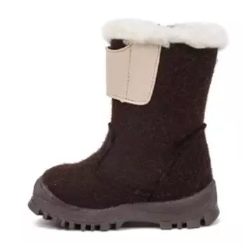 Валенки детские, цвет коричневый/бежевый, размер 24