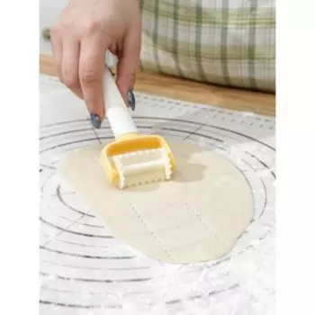 Валик для нарезки квадратов из теста Доляна, размер квадратов 55 см, 13,5 см, цвет белый