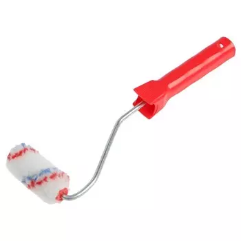 Валик ЛОМ, полиэфирная нить, 75 мм, рукоятка d=6 мм, D=16 мм, ворс 12 мм, 2 запасных шубки